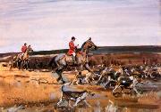 unknow artist Classical hunting fox, Equestrian and Beautiful Horses, 010. oil painting on canvas